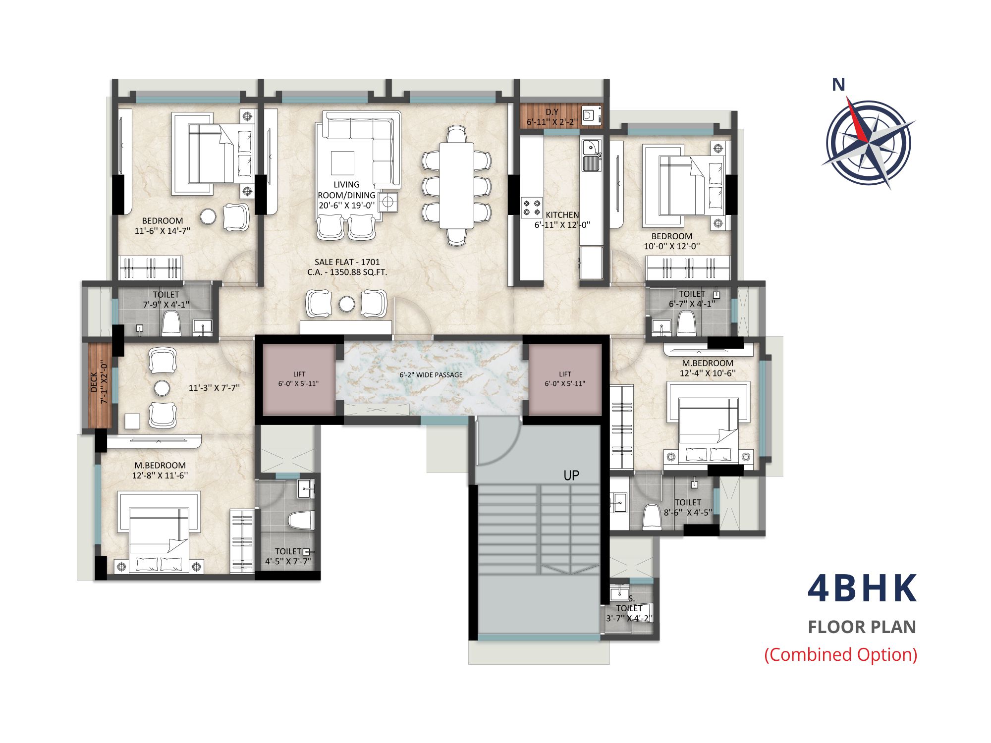 Luxurious 4 BHK at Sakura by Buildarch